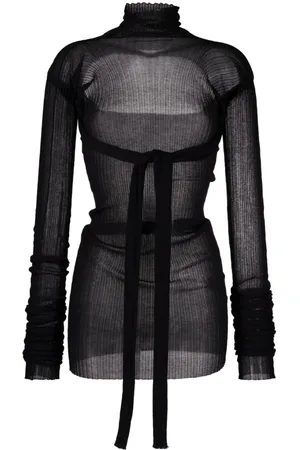 Quira Open-back ribbed knit jumper