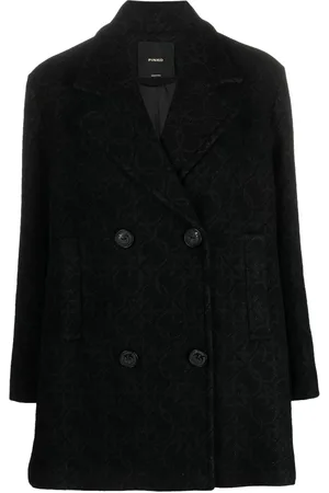 Pinko Monogram-jacquard double-breasted blazer