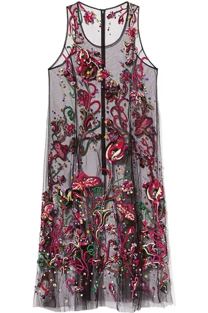 Puccini Fungo-embroidered sheer beach dress