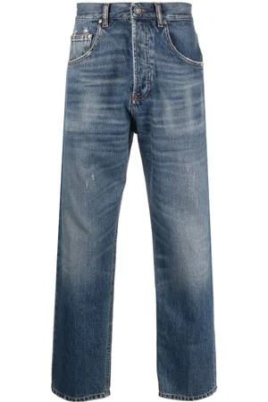 LARDINI Distressed straigh-leg jeans