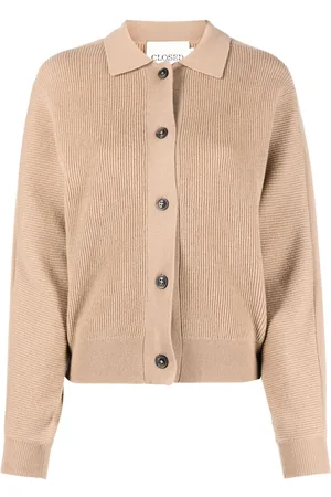 Closed Rib-knit polo-collar cardigan