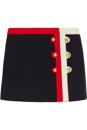 Gucci Decorative-button wool skirt