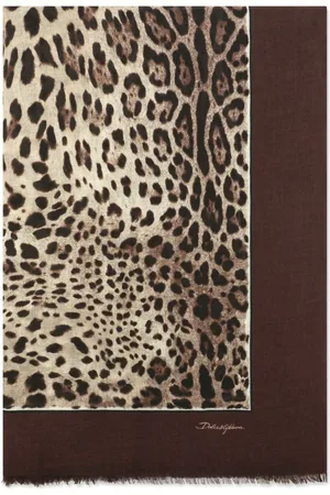 Dolce & Gabbana Leopard-print silk scarf
