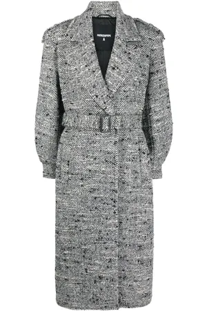 Patrizia Pepe Herringbone belted midi coat