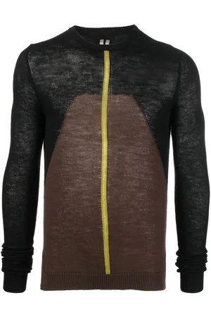 Rick Owens Panelled virgin-wool knit jumper
