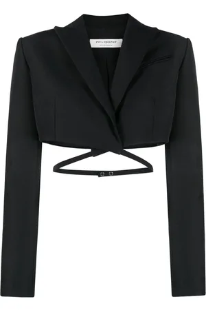 Serafini Strap-detail cropped blazer