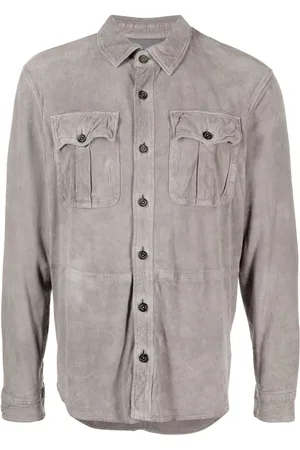 Ralph Lauren Button-up suede trucker jacket