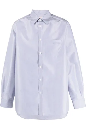 VALENTINO GARAVANI Logo-embroidered textured shirt