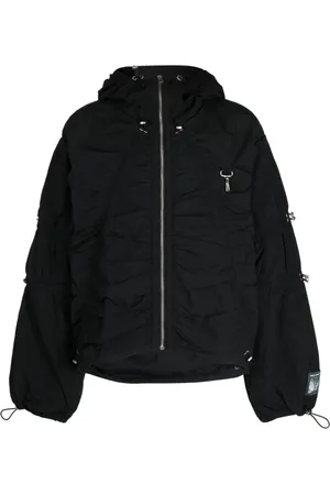 Reese Cooper Drawstring zip-up hooded jacket