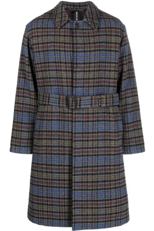 MACKINTOSH Milan plaid-check belted coat