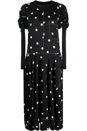 Lee Mathews Polka dot-print midi dress