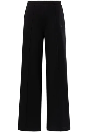 Reebok Wide-leg cotton track pants