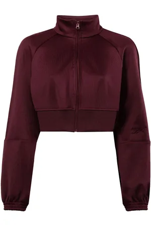 Reebok Logo-embroidered cropped track jacket