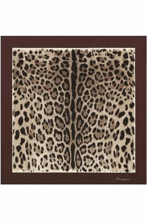 Dolce & Gabbana Leopard-print silk scarf