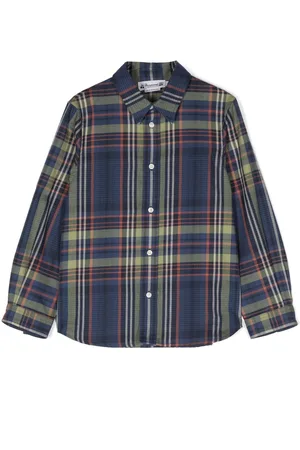 BONPOINT Check-print long-sleeve shirt