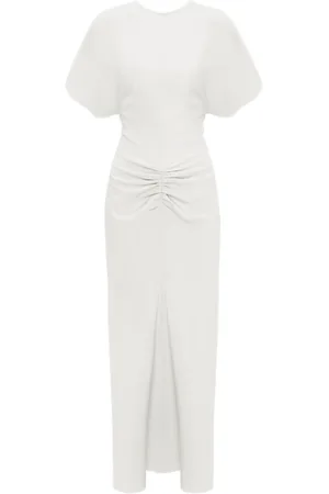 Victoria Beckham Gathered-waist flared dress