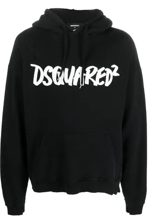 Dsquared2 Logo-print distressed-effect hoodie