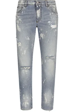 Dolce & Gabbana Distressed slim-fit jeans