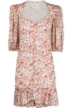Marant Etoile Floral-print ruffled minidress