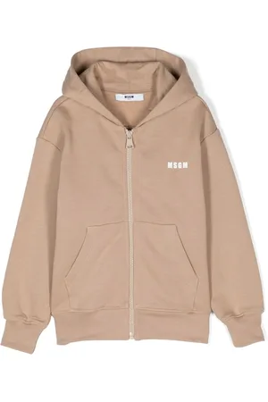 Msgm Logo-print zip-up hoodie