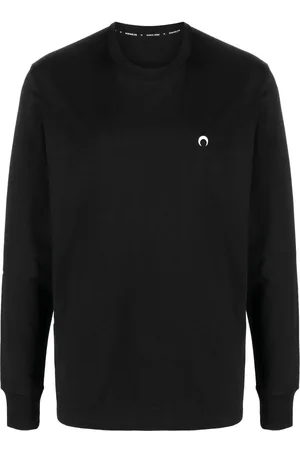 Marine Serre Logo-embroidered crew-neck sweatshirt