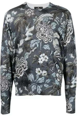 Etro Floral-print cashmere-silk sweatshirt