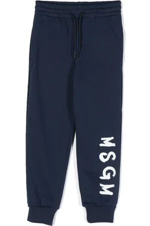 Msgm Logo-print cotton track pants
