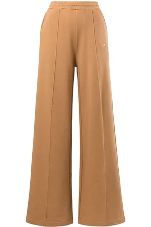 Reebok Wide-leg cotton track pants