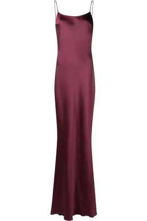 The Andamane Ninfea backless satin maxi dress