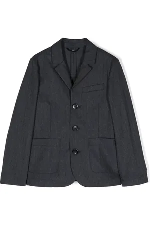Emporio Armani Logo-plaque single-breasted blazer
