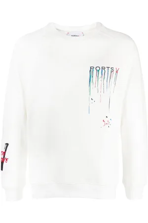 Ports V Logo-print paint-splatter sweatshirt