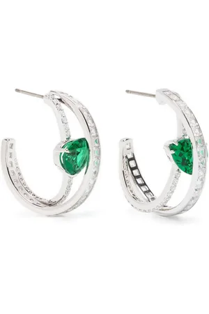 Swarovski Hyperbola pierced hoop earrings