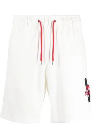 Ports V Logo-patch jersey track shorts