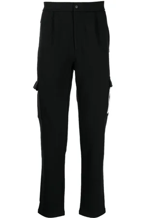 Ports V Logo-patch cotton track pants