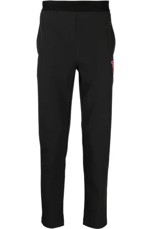 Ports V Logo-waistband straight-leg trousers