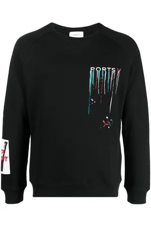Ports V Logo-print paint-splatter sweatshirt
