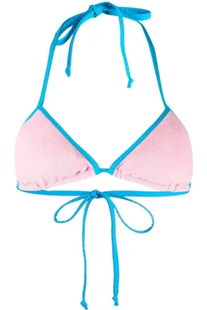 MC2 SAINT BARTH Contrast-trim bikini top