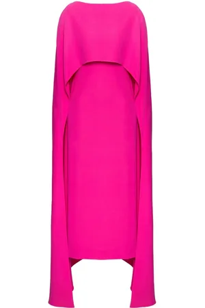 VALENTINO GARAVANI Cady Couture cape-effect midi dress