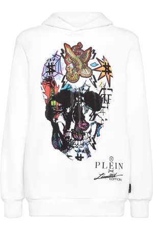 Philipp Plein Crystal-embellished skull hoodie