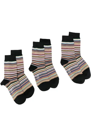 Paul Smith Intarsia-knit striped socks (three pack)