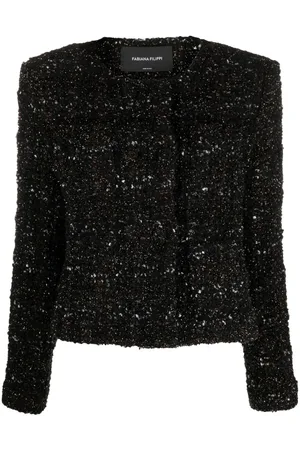 Fabiana Filippi Collarless tweed jacket
