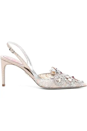 RENE CAOVILLA 70mm rhinestone-embellished mules
