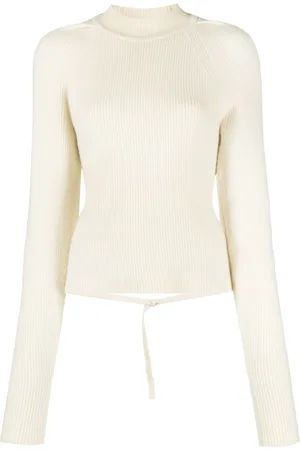 LVIR Tied wool-blend knitted top