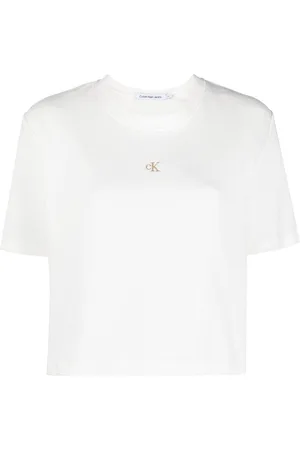 Calvin Klein Kids logo-print Cropped T-shirt - Farfetch