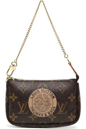 Pre-owned Louis Vuitton 1982 Monogram Mini Danube Shoulder Bag In Brown