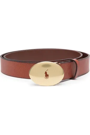 Ralph Lauren Logo-plaque leather belt