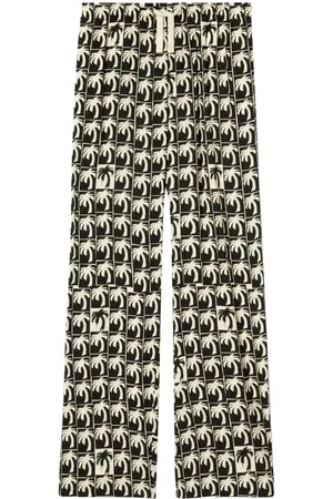 Palm Angels Palm-tree print wide-leg trousers