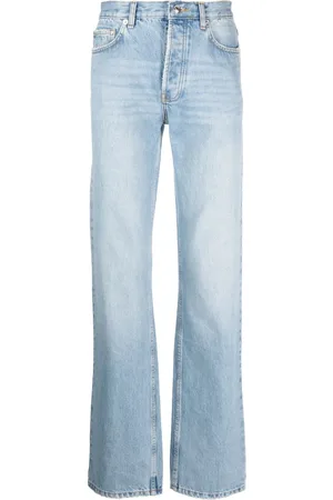 Mainless Logo-patch mid-rise jeans