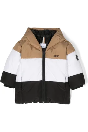 HUGO BOSS Hooded logo-print puffer jacket