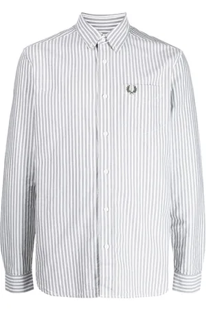 Fred Perry Logo-embroidered striped cotton shirt
